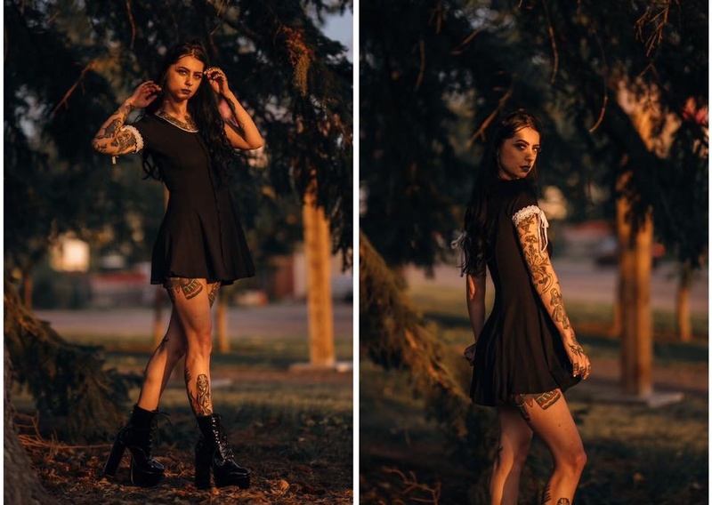 Female model photo shoot of Alexa Flame in Alberta