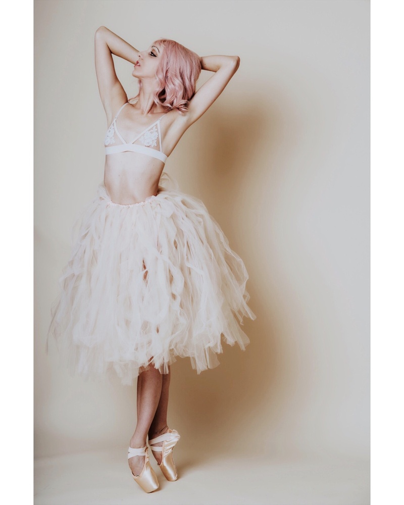 Female model photo shoot of Sarafina Ballerina in New York