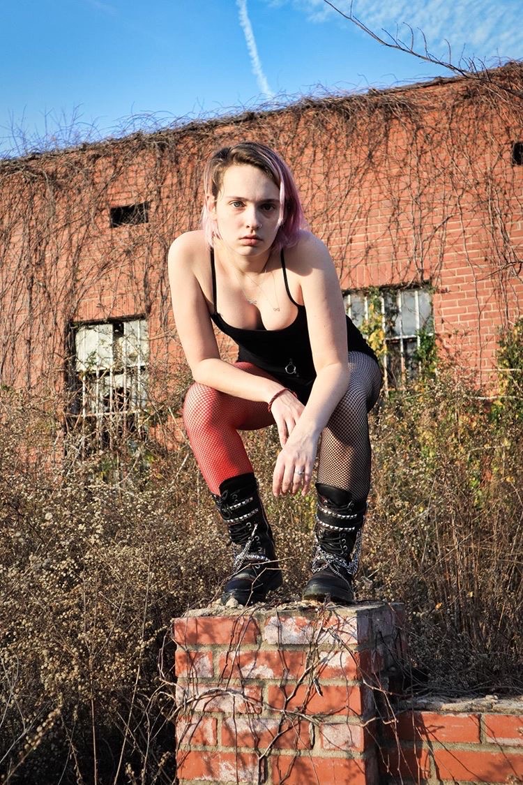 Female model photo shoot of Rachel Foley in North Carolina Finishing Company, Spencer, NC