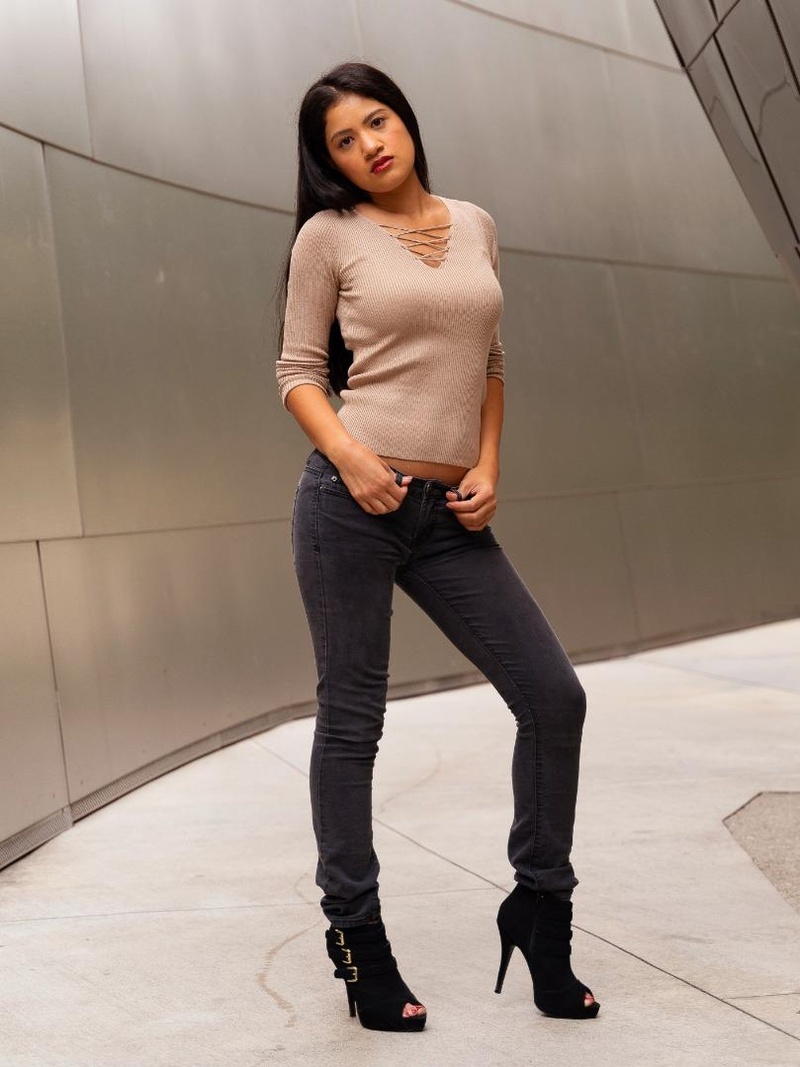 Female model photo shoot of cwstina4869 by MichelleBunke in Disney Concert Hall