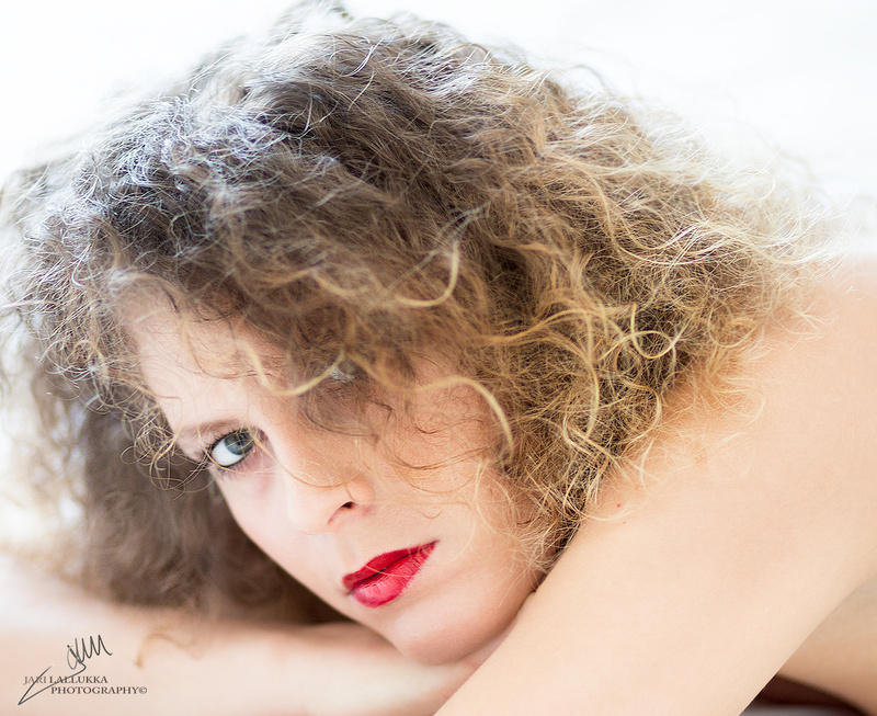 Female model photo shoot of CurlyandBlond by JariLallukkaPhotography