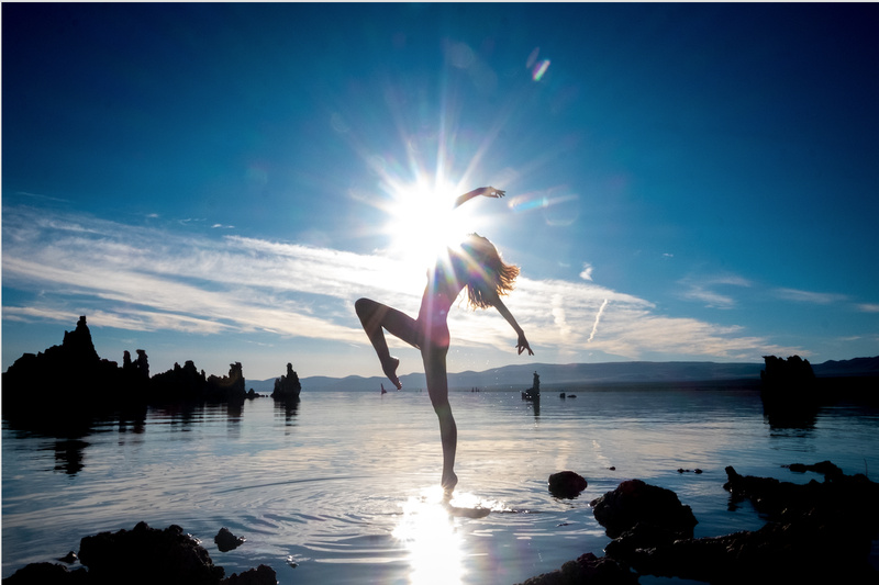 Female model photo shoot of Radiant Hues and VenusDeSierra in Mono Lake CA