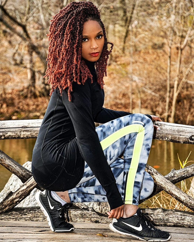 Female model photo shoot of NyeNorr in Central Park, New Yorm