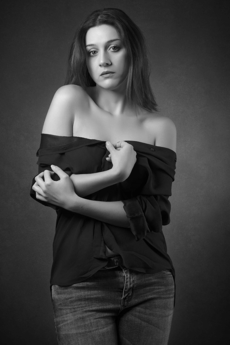 Female model photo shoot of Cantaloupe