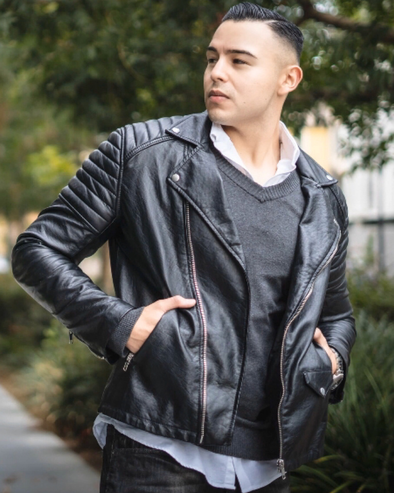 Male model photo shoot of Devin Herrera by ruben magos in Santana Row, San Jose,