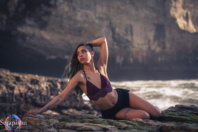 Female model photo shoot of necropyxie in Shark Fin Cove