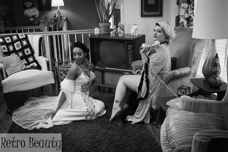 Female model photo shoot of Modern Betties in Razzy's Retro Studio Kennesaw GA