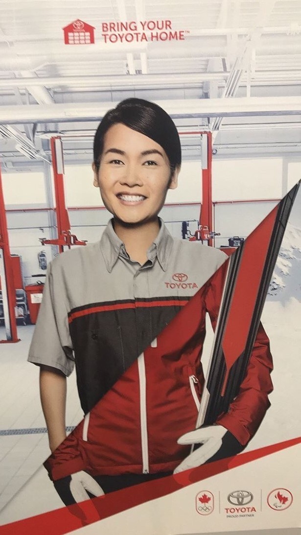 Female model photo shoot of Miss Linda Wong in Skiing Across Canada