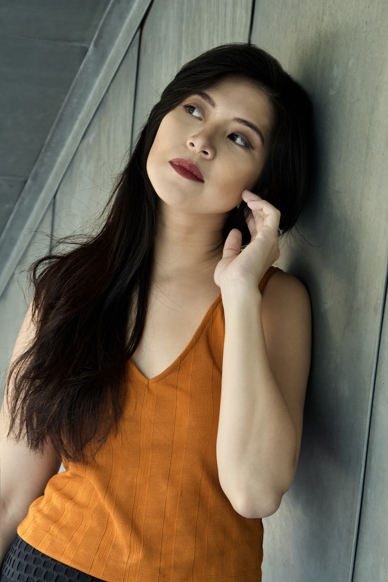 Female model photo shoot of Erica Olina in Melbourne Federation Square