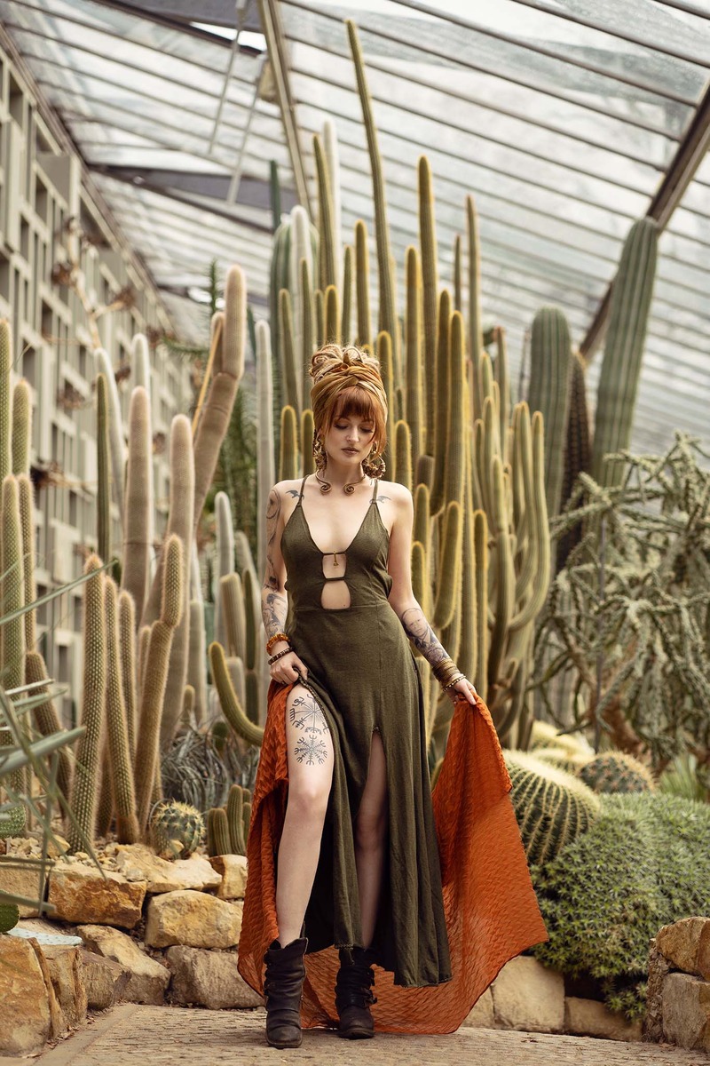 Female model photo shoot of MrsMeyer in Greenhouse