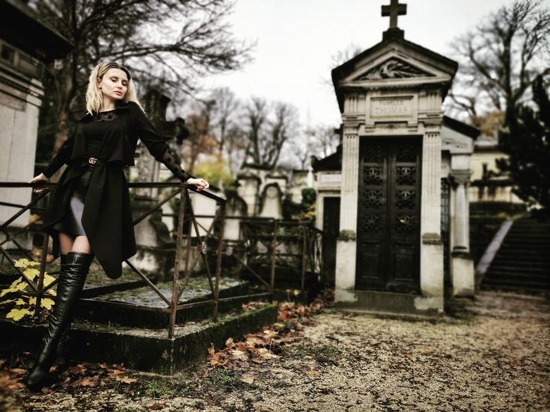 Male model photo shoot of The mind prison in Père Lachaise Cemetery
