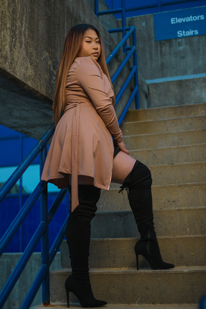 Female model photo shoot of Katlis in Downtown, Milwaukee