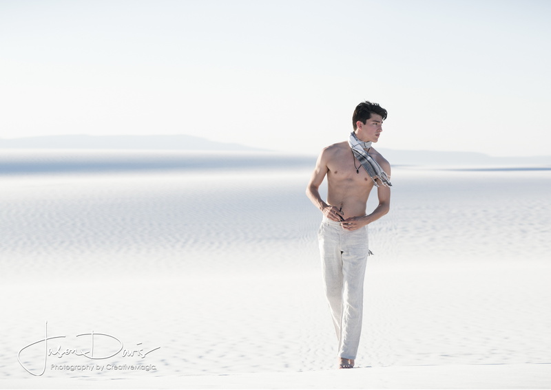 Male model photo shoot of CreativeMagic in White Sands, New Mexico