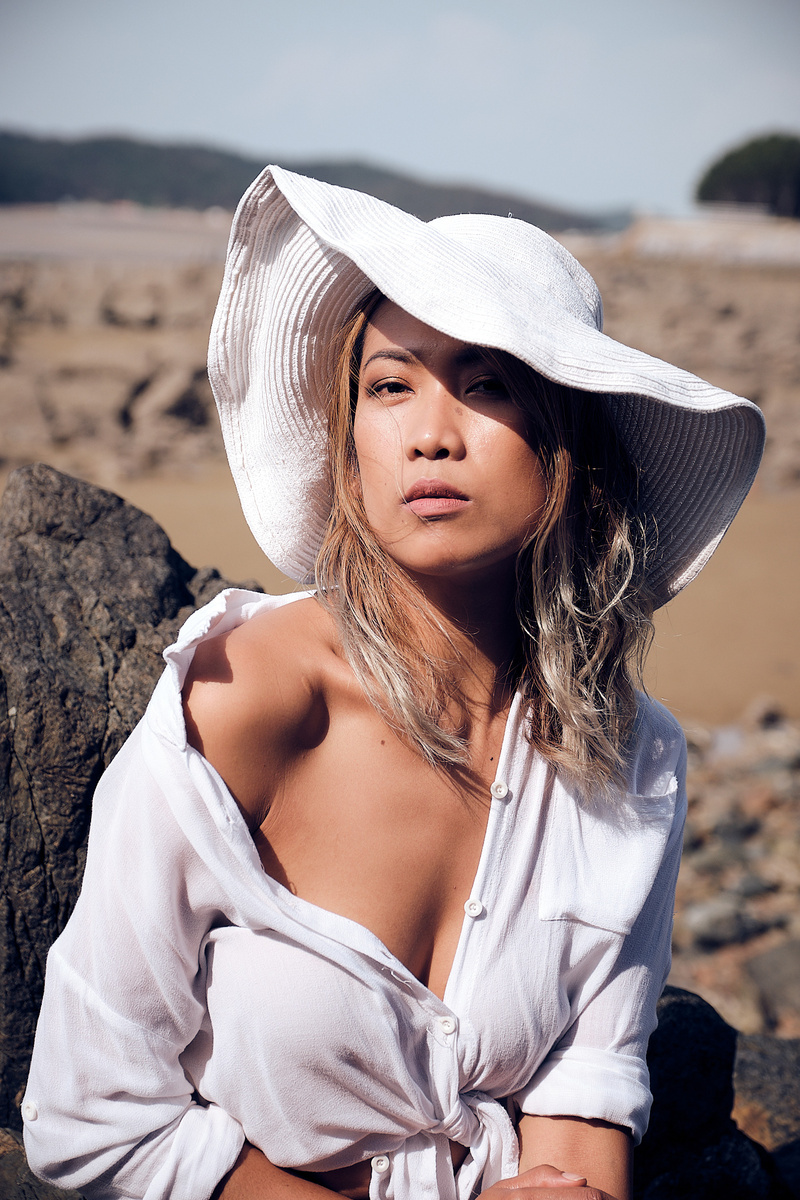 Female model photo shoot of iyah kim in Taean beach KOREA