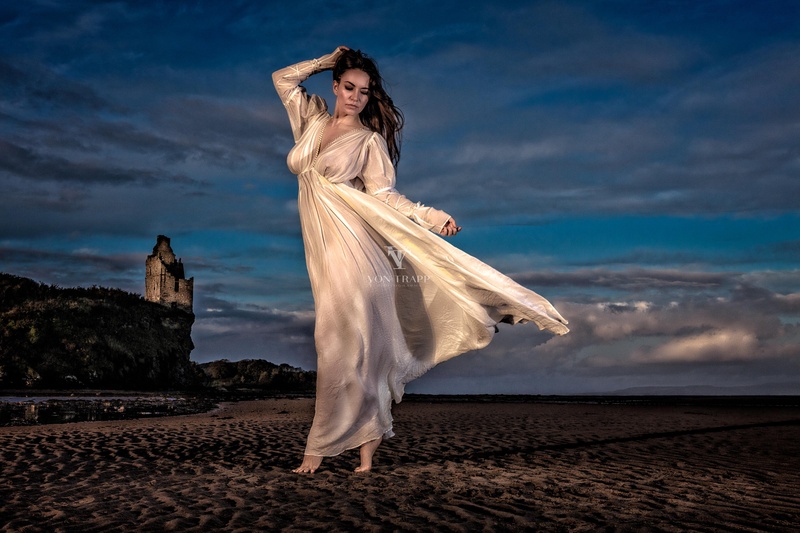 Male model photo shoot of Von Trapp Photography in Beach below Greenan Castle, Scotland