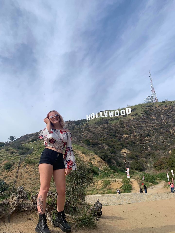 Female model photo shoot of emilybender in Hollywood Sign
