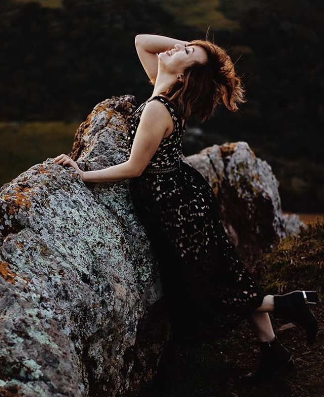 Female model photo shoot of Cat Liu in Prefumo Canyon