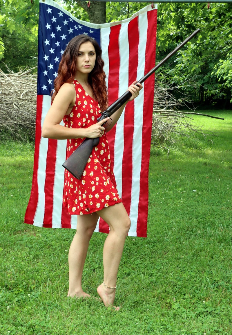 Male and Female model photo shoot of Patriotic Photos and MariposaMuse in Newport Tennessee