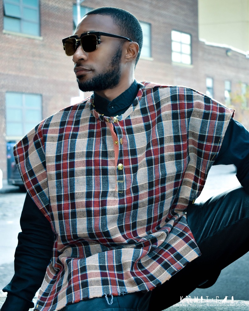 Male model photo shoot of KymitCai in Dumbo NYC, clothing designed by NOAH
