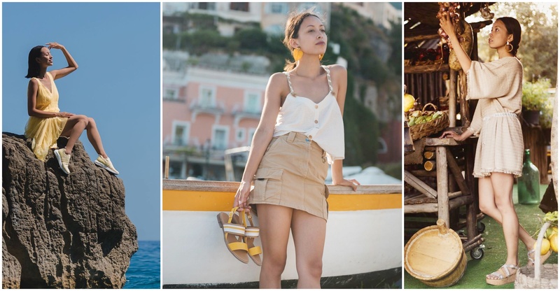 Female model photo shoot of Attrissa in Amalfi Coast