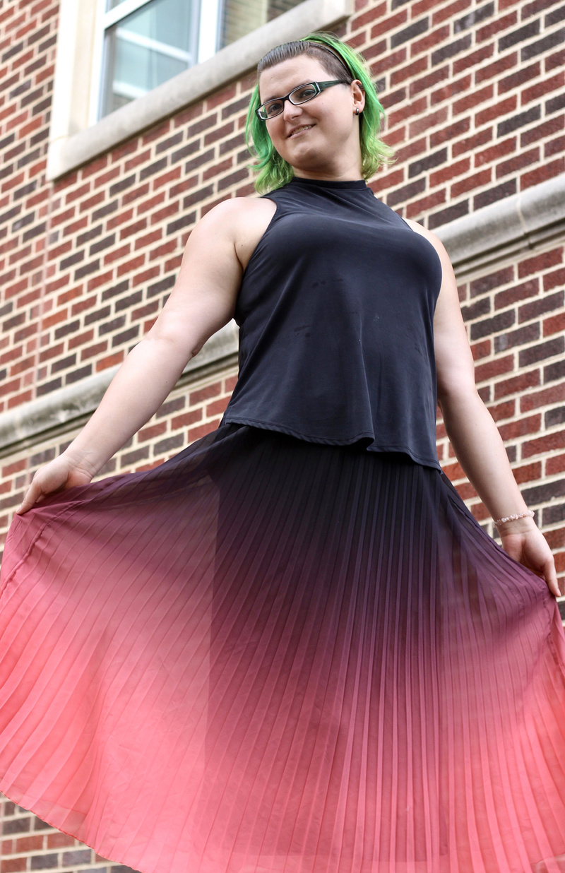 Female model photo shoot of Toxic_Wildflower88 in Purdue University Campus