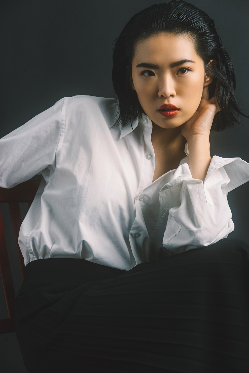 Female model photo shoot of vivianhuang in DTLA