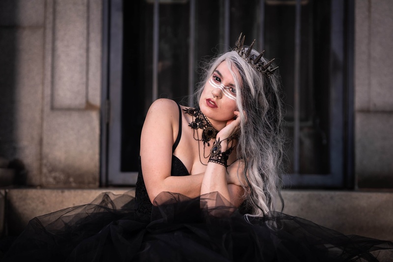 Female model photo shoot of Lily Deva in Old Gray Cemetery