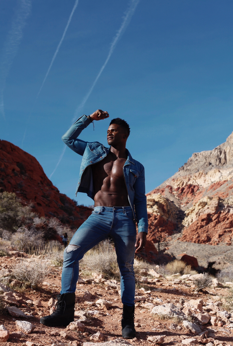 Male model photo shoot of Chaun Williams in Calico Basin