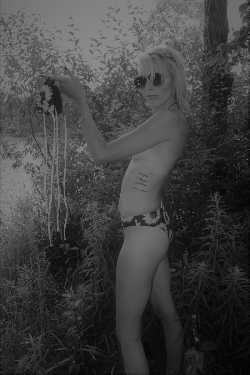 Female model photo shoot of Krazy Lis in Rainbow Lake