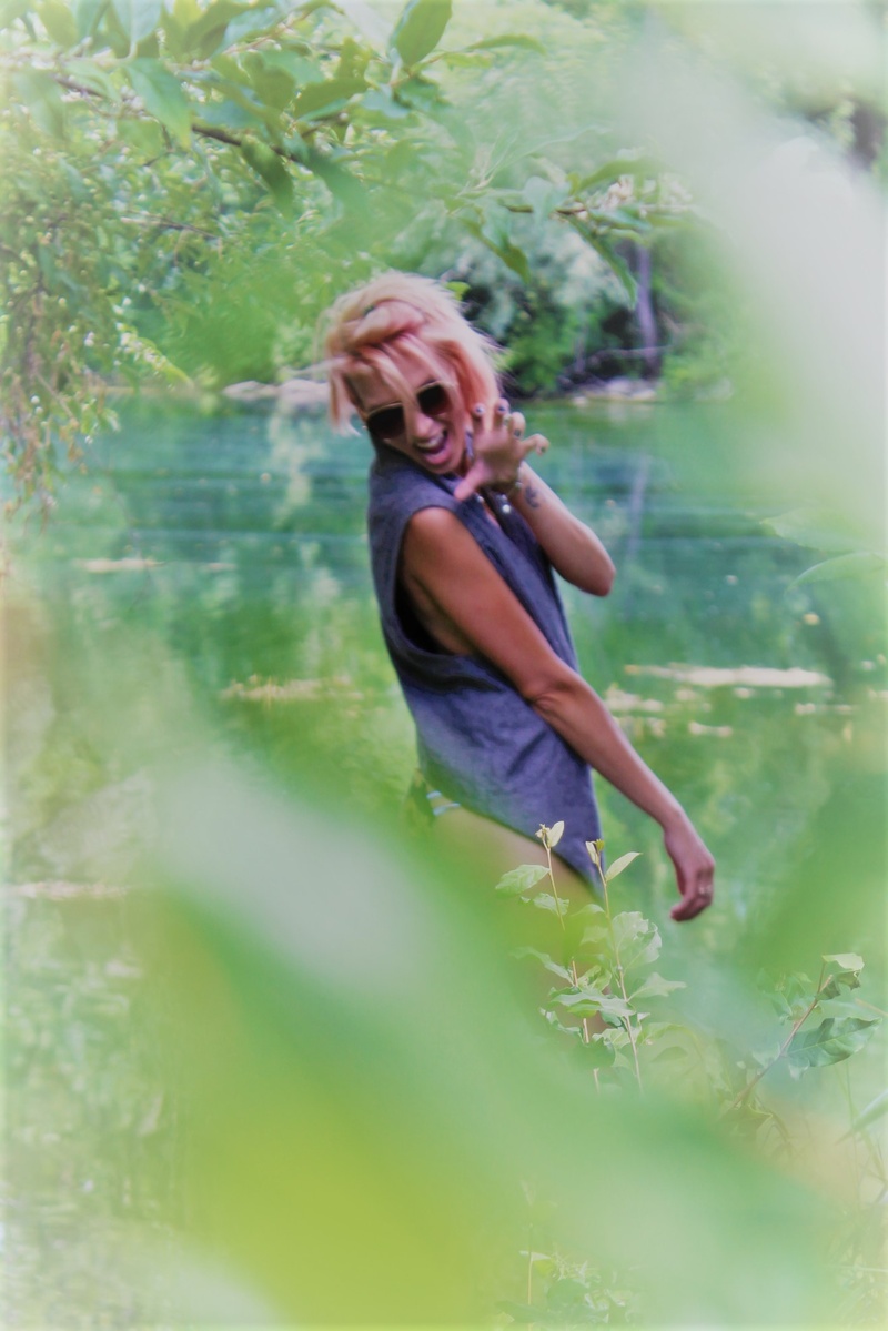 Female model photo shoot of Krazy Lis in Rainbow Lake
