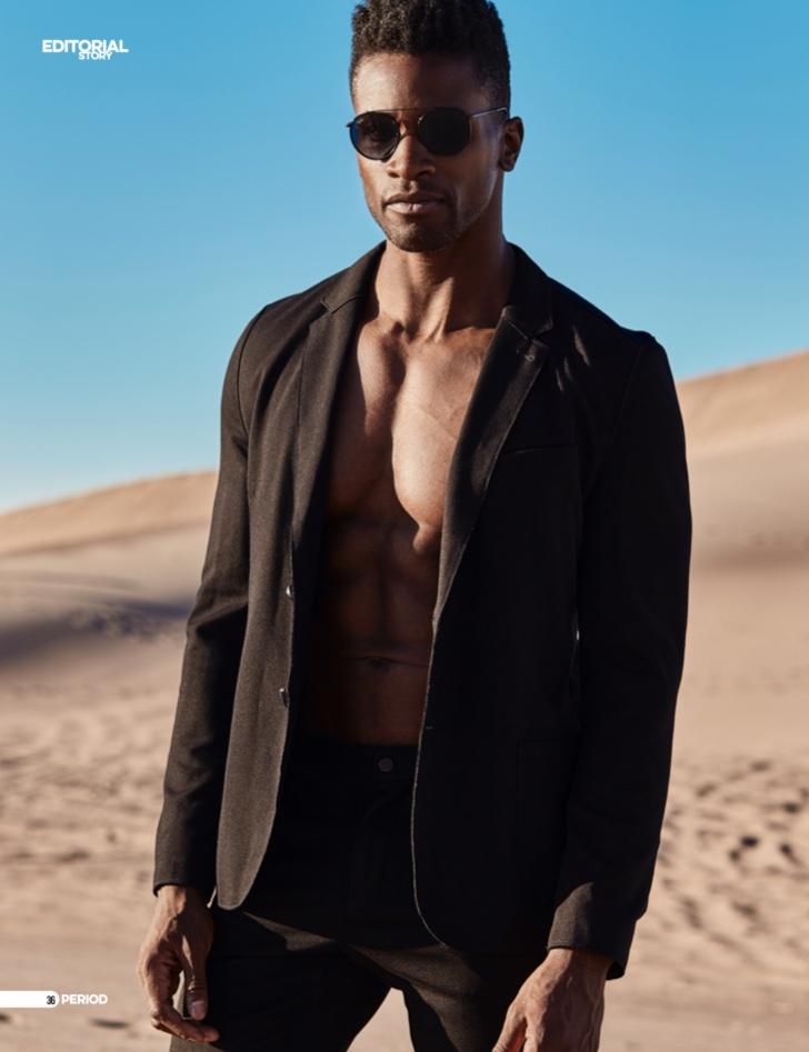 Male model photo shoot of Chaun Williams in Big Dune, Armagosa Valley, NV
