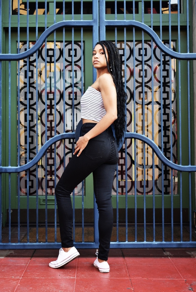 Female model photo shoot of Lauren Francis in Chinatown, Los Angeles