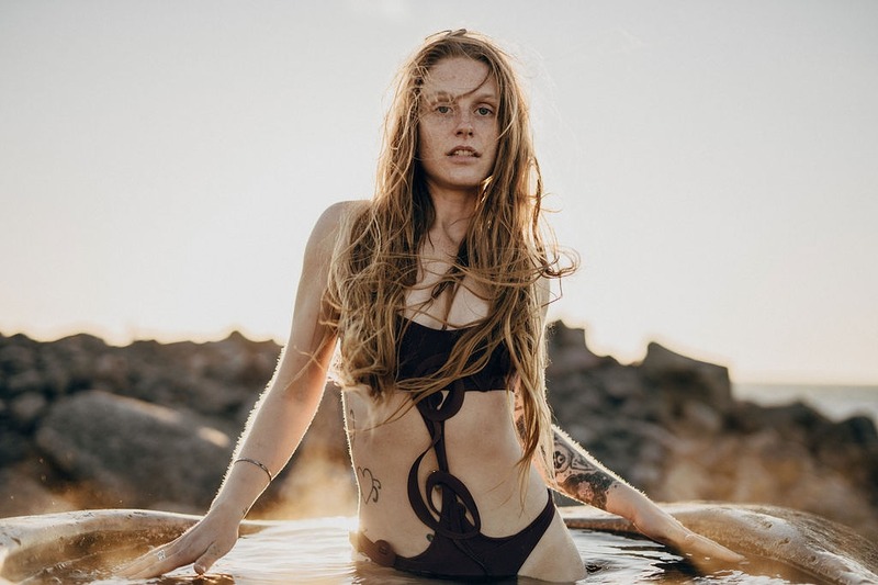 Female model photo shoot of Valyrkjan in Iceland