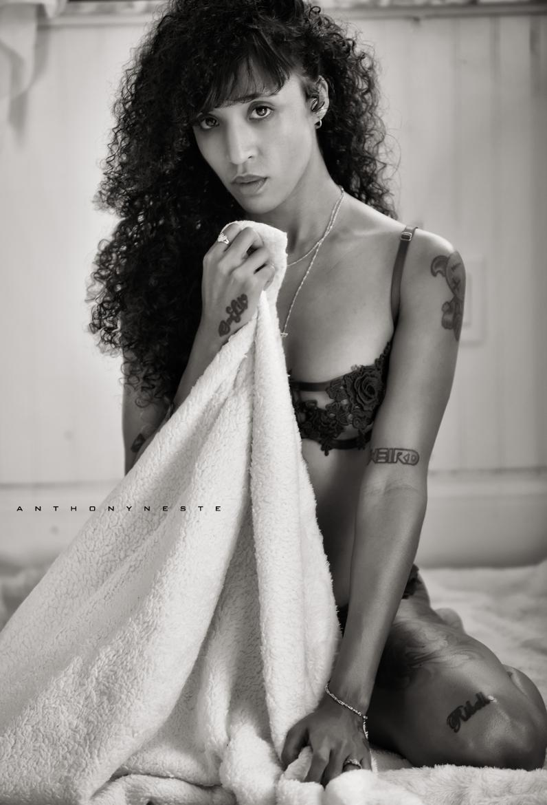 Female model photo shoot of Bleu_Banditt by ANTHONY NESTE