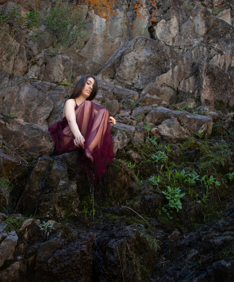 Female model photo shoot of unikorn in Casper Mountain