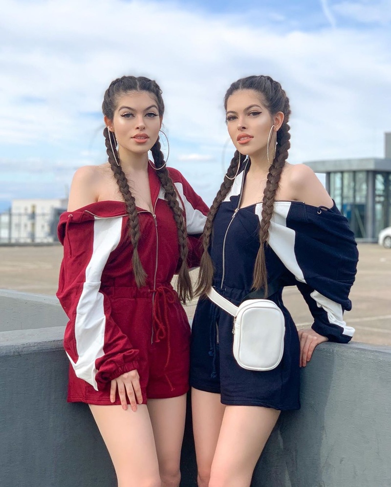 Female model photo shoot of hoopytwins in miami