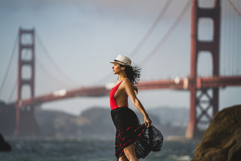 Female model photo shoot of Ella_ by Jason Lanier Photograph in Baker Beach San Francisco