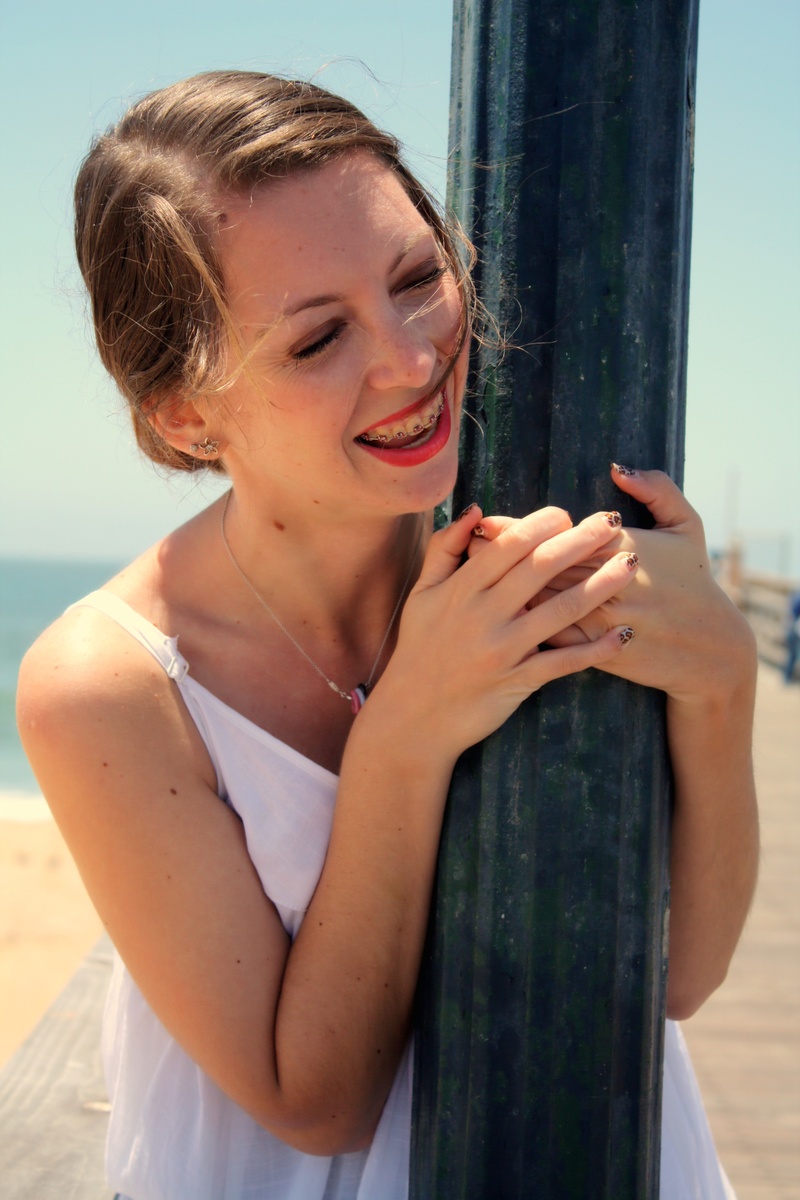Female model photo shoot of Gina Finstad Inc in Seal Beach, CA