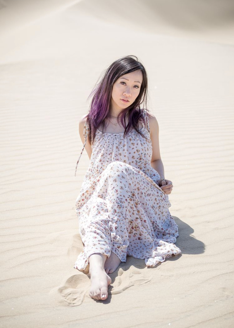 Female model photo shoot of Cat Liu in Pismo Dunes