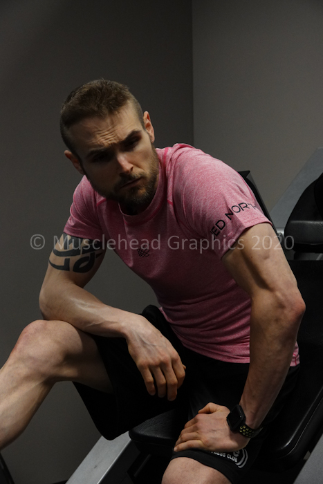Male model photo shoot of Musclehead Graphics and tball_fit
