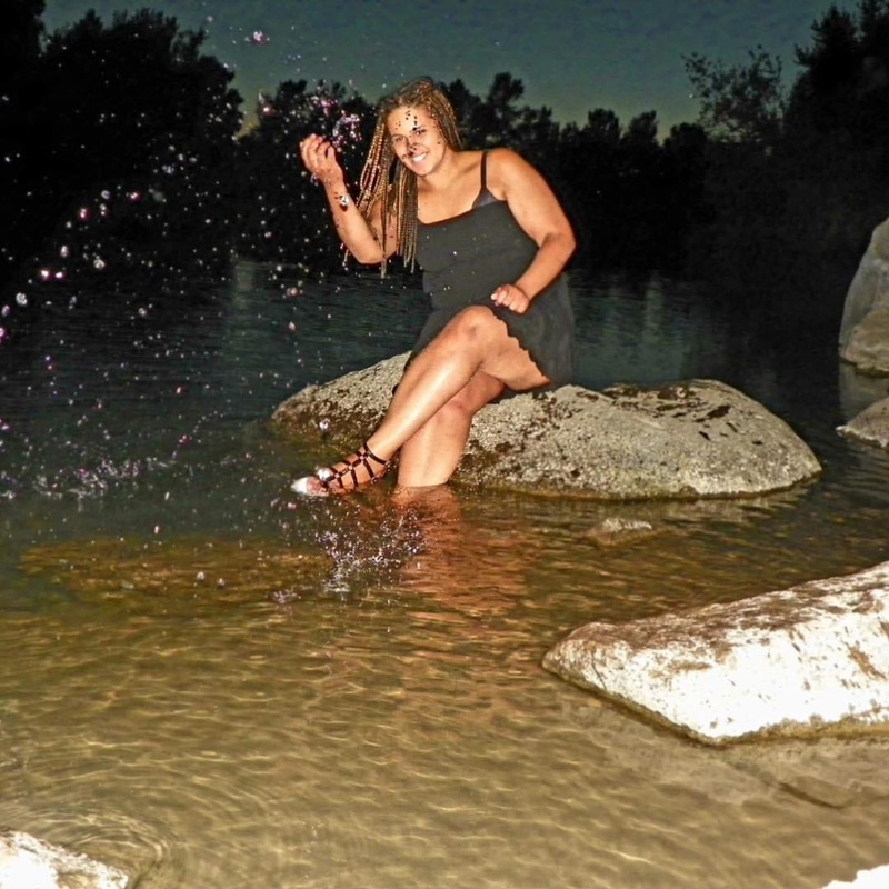 Female model photo shoot of CharleneHadnot in Sandy river,Troutdale, Oregon
