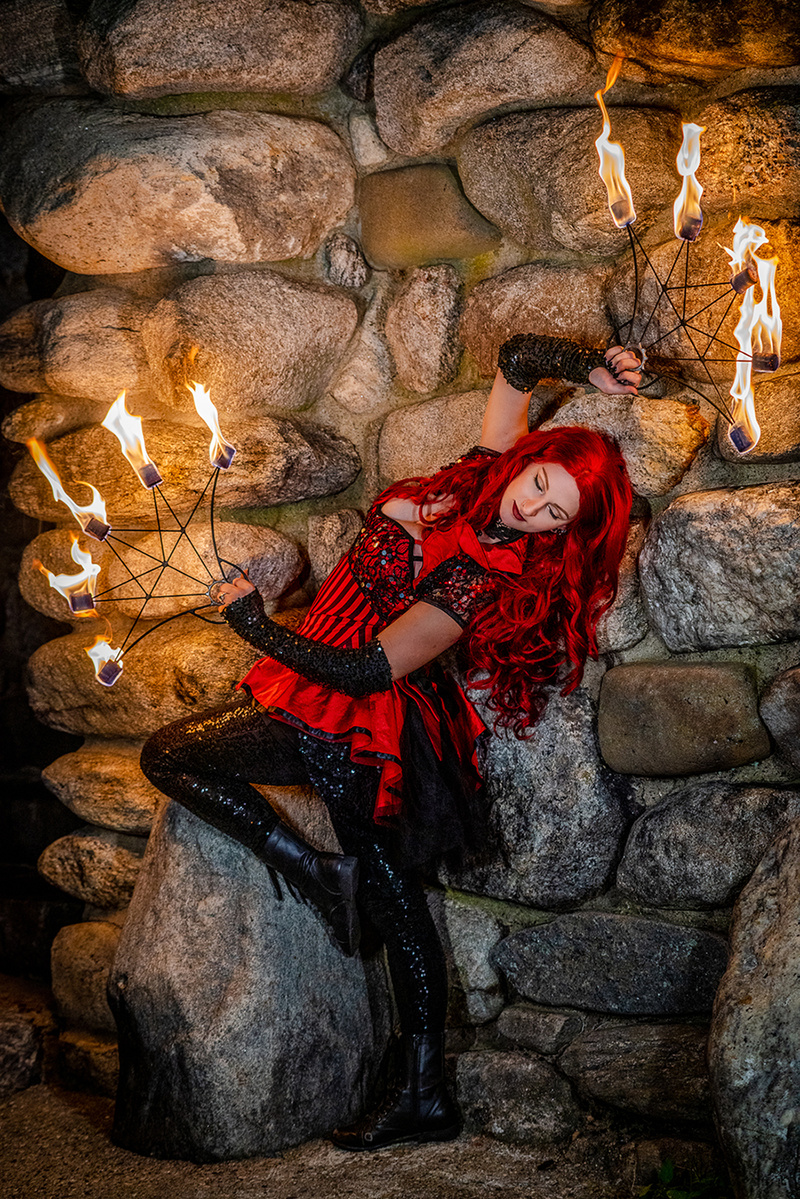 Female model photo shoot of Official Fire Gypsy in Bancroft Tower