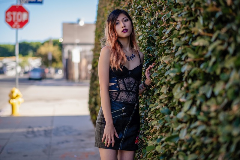 Female model photo shoot of kelseyluo in Arts District, Los Angeles
