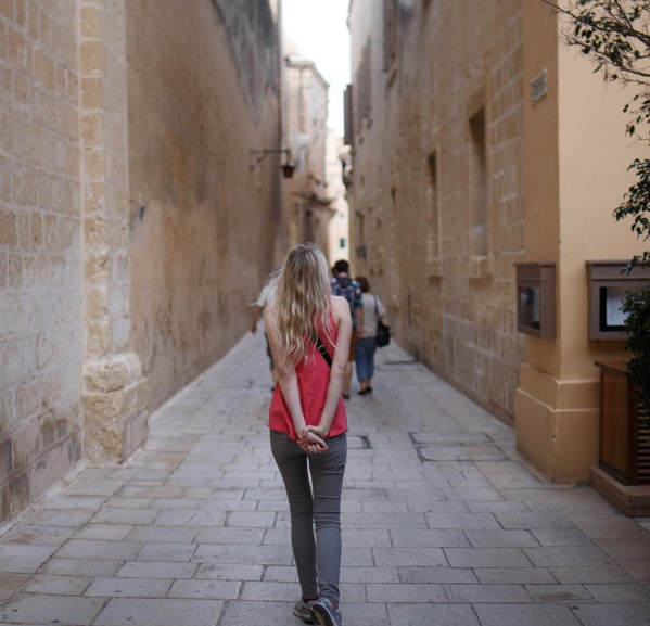 Female model photo shoot of Janelle W in Mdina, Malta