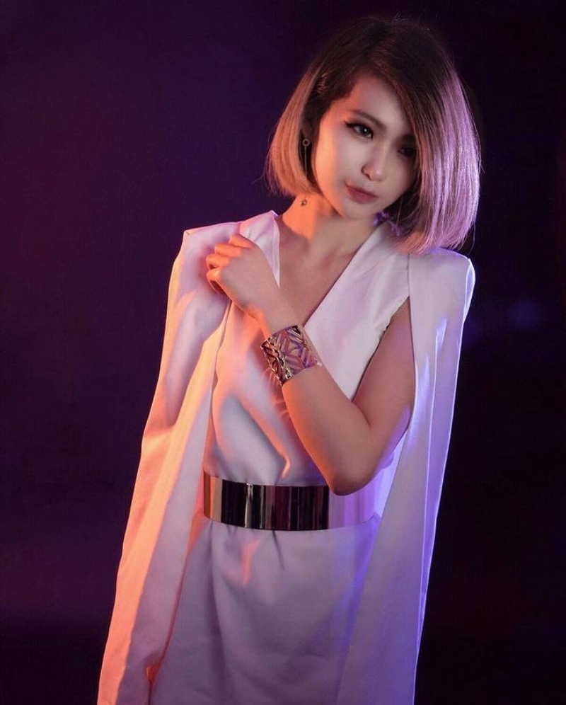 Female model photo shoot of Xiumin Lin