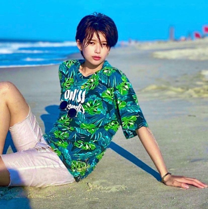 Female model photo shoot of Xiumin Lin