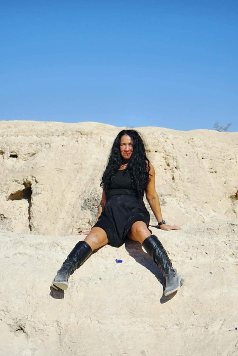 Female model photo shoot of AngeliqueNJ in Tule Springs Fossil Beds, NV