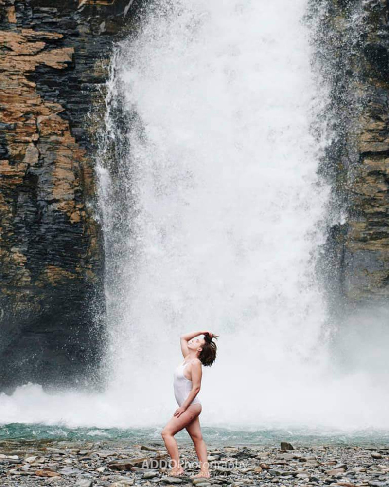 Female model photo shoot of Dawn Michele InkedModel in Crescent Falls, Alberta