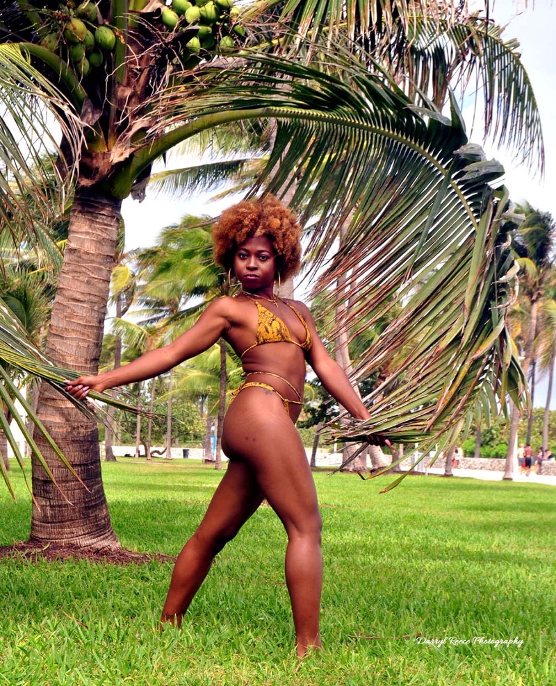 Male model photo shoot of Darryl Reece in Miami Beach with Model Ebony