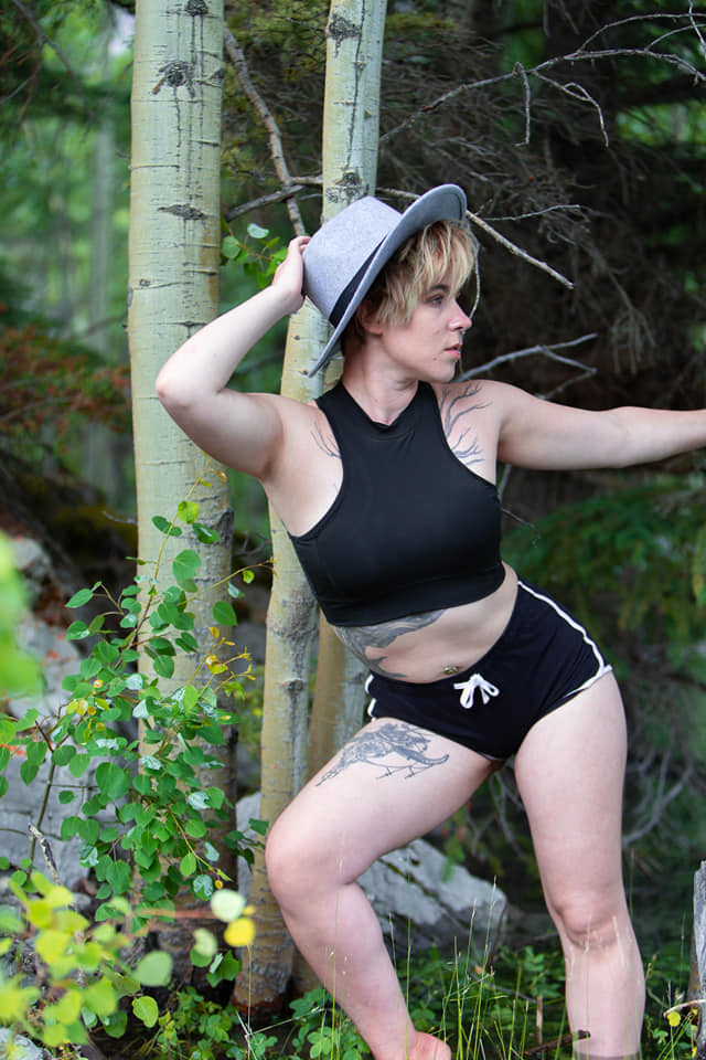 Female model photo shoot of Dawn Michele InkedModel in Jasper, Alberta